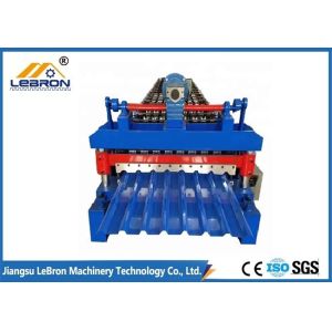 Buy cheap Service long time2018 new type color steel glazed tile roll forming machine PLC control automatic made in china Blue from wholesalers