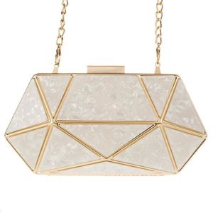 Buy cheap 20x10x7cm White Acrylic Alloy Purse Frame For Making Handbag from wholesalers