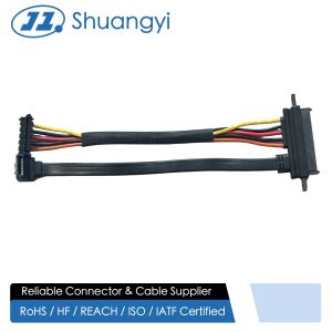 Buy cheap SATA 15Pin Power Connector Y Splitter Cable – 1 to 2 Female Electrical Wire Harness for HDD / SSD / Server Power Distribution from wholesalers