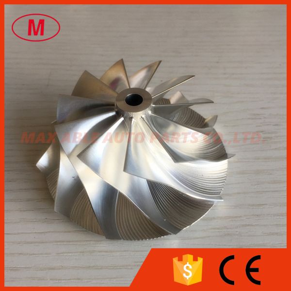 Quality GTX3576 58.00/76.13mm 11+0 blades performance turbo Milling/billet compressor wheel for sale