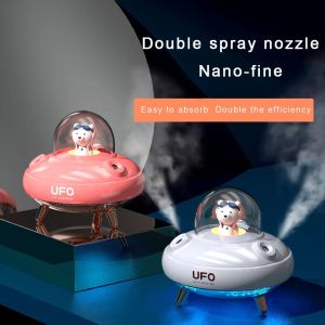 400ML Cute Design UFO Humidifier Double Spray Humidification Quiet Rechargeable