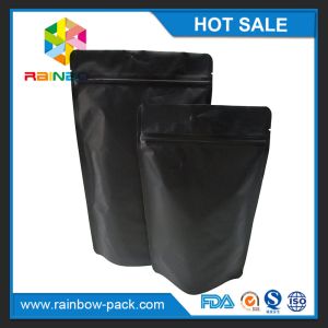 Buy cheap Matte Black White Aluminum foil Stand up k Bag for food Packaging Keep fresh from wholesalers