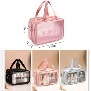 high quality soft waterproof durable tolietry bag with handle