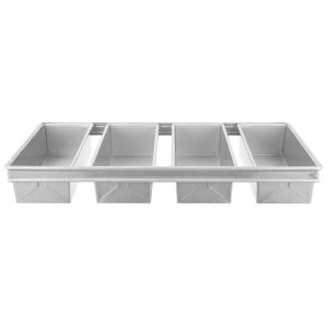 Buy cheap RK Bakeware China-Chicago Metallic 4 Strap Glazed Aluminized Pullman loaf pan product