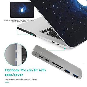 Buy cheap Aluminum Dual USB C Hub Adapter with 4K Video,USB-C PD, 2 x USB 3.0 Ports for 2016/2017/2018 MacBook Pro from wholesalers