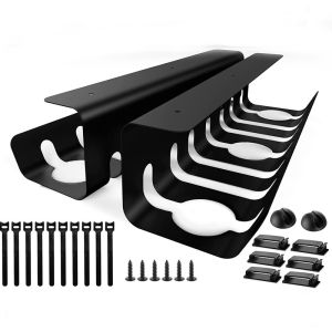 Buy cheap 2 Pack Steel Under Desk Cable Management Tray for Perfect Office and Home Storage Rack from wholesalers