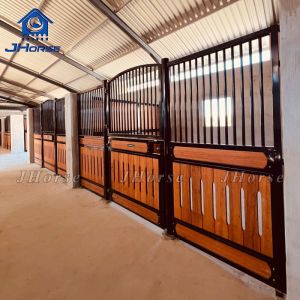 Buy cheap Hot Selling Classic European Style Bamboo Infill Luxury Horse Stables With Swivel Feeder 10ft 12ft Customized Size from wholesalers