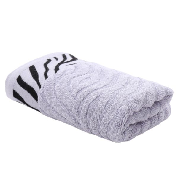 Square Luxury Embroidered Thick Cotton Striped Pattern Bath Towel with Customized Logo