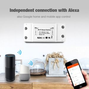 16A Tuya Smart Switch Energy Monitor Function Wifi Module Relay Interruptor