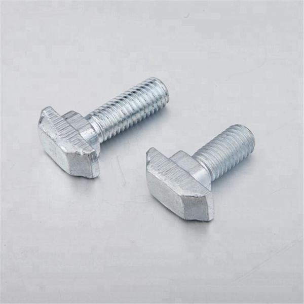 Quality 10 T Slot Extrusion Steel Grade 8.8 M8 Connecting Hammer Bolt T Head Bolt for sale