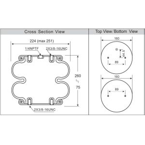 Buy cheap W013586910 Suspension Air Spring For Hendrickson Double Convoluted Airbag from wholesalers