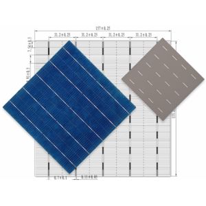Buy cheap Solar Cell Photovoltaic Machine Polycrystalline Silicon Solar Cells 157mm from wholesalers