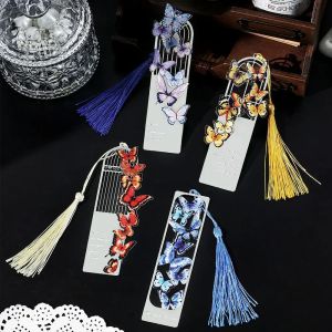 Buy cheap Custom Metal Bookmark butterfly Tassel Hollow Metal Bookmarks from wholesalers