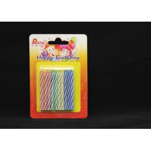 Buy cheap Long Spiral Pattern Magic Relighting Birthday Candles Unscented SGS Certificated from wholesalers