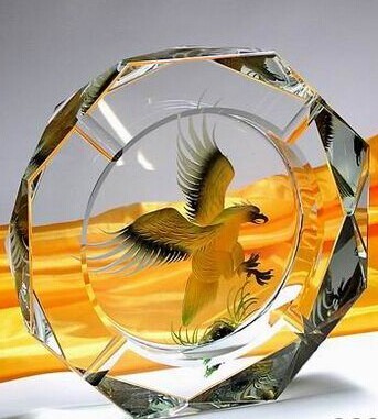 Buy cheap Beautiful Transparent Eagle Crystal Ashtray from wholesalers