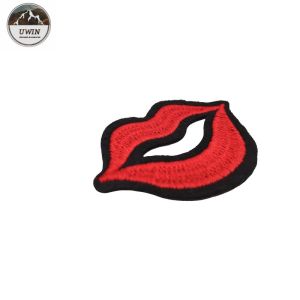 Buy cheap Sexy Red Lips Sew On Embroidered Patches / Custom Sew On Badges Eco Friendly from wholesalers