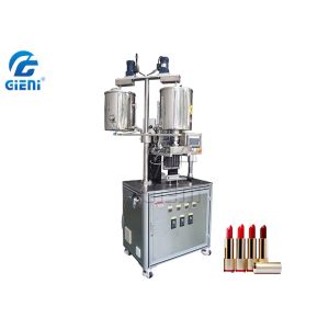 Buy cheap SUS304 Semi Automatic 6 Nozzles Lipstick Filling Machine Double Tank from wholesalers