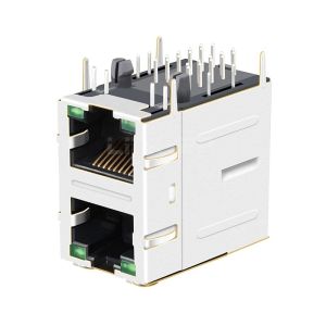 LPJG17039AFNL 1000 Base-T 2X1 Port RJ45 Jack Ethernet Connector Green/Green LED