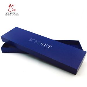 Buy cheap Luxury Blue 60mm Width Hard Cardboard Boxes With Lids For Bow Tie from wholesalers