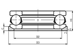 Thrust ball bearings with Spherical Outer Ring 53322