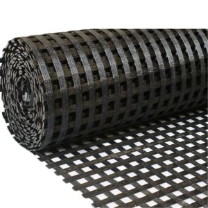 Buy cheap Geotextile for Roadbed Solidification 1m-6m Width 80-80 PET Biaxial Polyester Geogrid from wholesalers