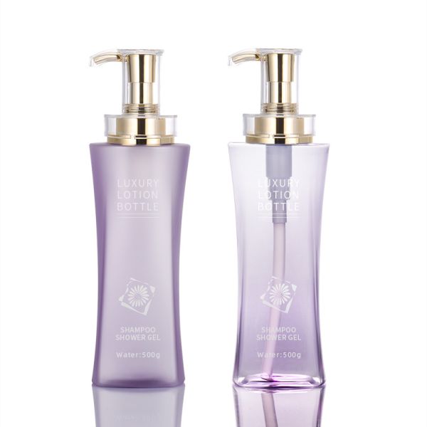 Wholesale 350ml 500ml Pet Empty Plastic Transparent Shampoo Bottles Luxury