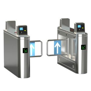 Security Flap Entrance Automatic Turnstiles Electronic Fingerprint High