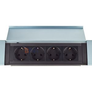 Buy cheap Embedded flip cover Design Desktop Socket Power With 4 EU AC Outlets from wholesalers