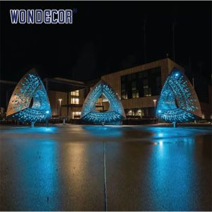 Buy cheap Customized Polished Stainless Steel Sculpture Triangle Hollow Geometry from wholesalers