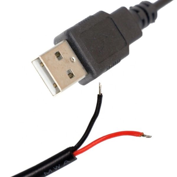 Buy cheap OEM USB 2.0 A Male To Open Stripped Soldering Tinned Bare 2 Wire End Pigtail Power Charging Cable from wholesalers