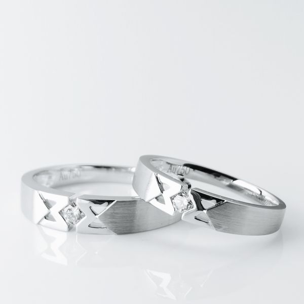 Buy cheap Geometric Patterns ODM Personalized Matching Promise Rings from wholesalers