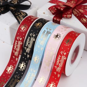 Costume Ribbon Printed Multicolor Customized Shopping Bag Ribbon