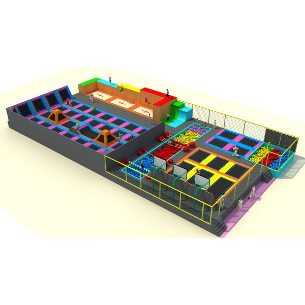 Quality Super Big Indoor Trampoline Park For Kids Galvanized Steel Pipe for sale