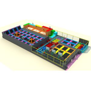 Buy cheap Super Big Indoor Trampoline Park For Kids Galvanized Steel Pipe from wholesalers