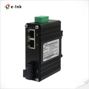 Buy cheap Mini Industrial 1-Port 100Base-FX to 2-Port 10/100Base-T 30W PoE+ Media Converter from wholesalers