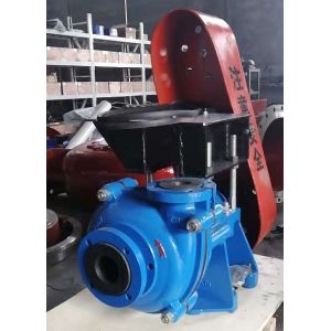 Buy cheap Rubber Lined Slurry Pumps 4 / 3  for Corrosive Applications for Mining Tailings Blue RAL5015 from wholesalers