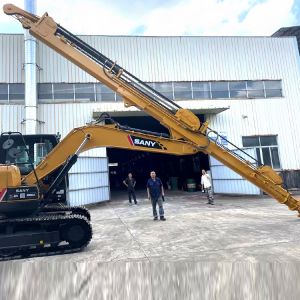 Buy cheap 25M Digging Depth Excavator Telescopic Arm Made Of BS900 High Strenght Steel With Hydraulic Cylinder Control System from wholesalers