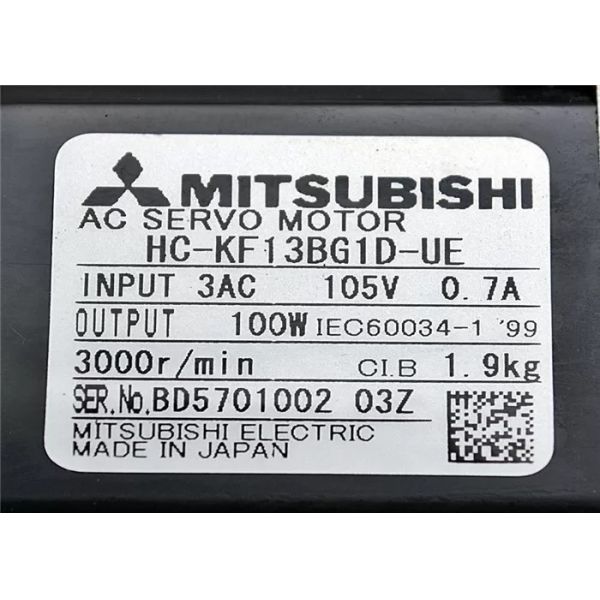 Buy cheap HC-KF13BG1D-UE Mitsubishi Industrial 100W Waterproof Servo Moduel from wholesalers