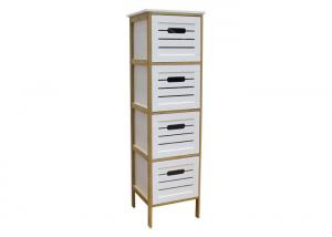 China BSCI 110cm Height Wood Nightstand With Drawers on sale