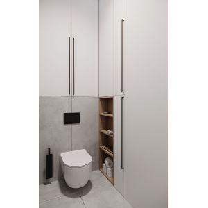 Buy cheap Customized Retro White Bathroom Cabinet with White Towel Racks from wholesalers