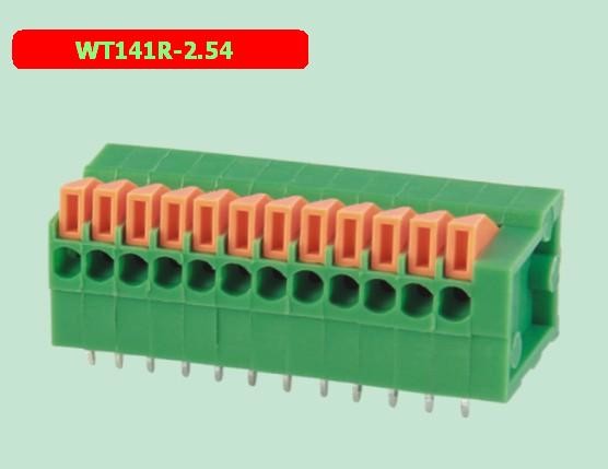 China WT141R-2.54 pcb spring terminal block factory direct sales on sale China WT141R-2.54 pcb spring terminal block factory direct sales on sale