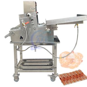 Buy cheap 60-80pcs/Min Cooked Shrimp Sushi Cutting Machine Sushi Shrimp Belly Cutter from wholesalers