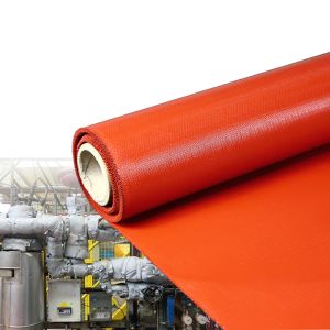 Buy cheap Double-Sided Silicone Coated Fiberglass Fabric with 1 / 1.2 / 1.5 meter Width and 50 m / 100 m Roll Length from wholesalers