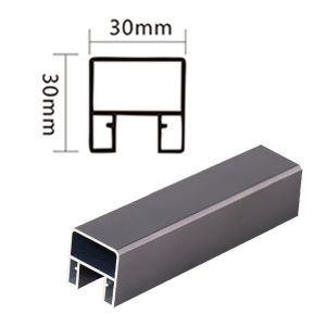 Buy cheap Flooring Mounted Fence Handrail Aluminum Railing Balustrades with U Profile Handrail from wholesalers