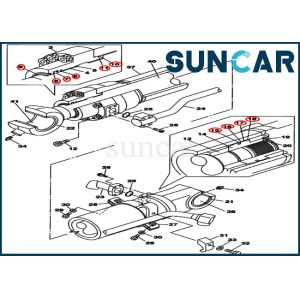 Buy cheap LZ008490 Bucket Repair Kit Cylinder Seal Kit For CX290B CX300C Case Crawler Excavator from wholesalers