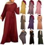Buy cheap Women Clothes Middle East Abaya Muslim Solid Color Plus Size Muslim Long Dress from wholesalers