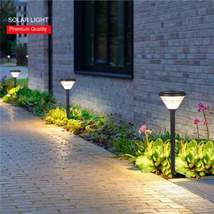 Two Colors IP65 LED Solar Lawn Light For Outdoor Spaces Garden Automatic