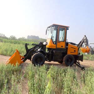 Gradeability 30° HQ-WZ-8-12 Construction Mini Loader Backhoe Loader With Backhoe