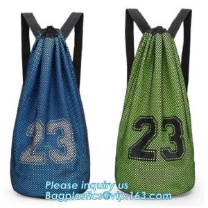 promotional daily recycled customized wholesale mesh drawstring backpack