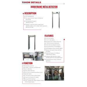 Buy cheap Full Body Door Frame Metal Detector Audio And Visual Alarm With Remote Operate from wholesalers
